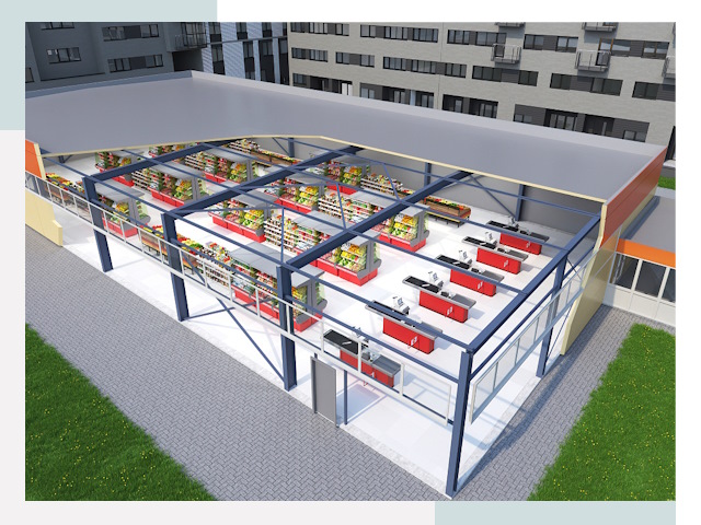 Строительство магазинов в Киров от 622 руб. за м²