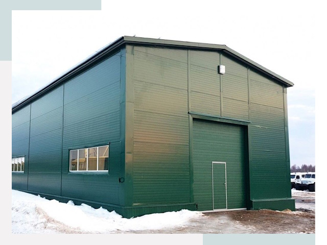 Двускатные ангары в Кирове